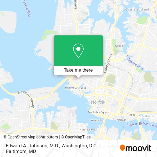 Edward A. Johnson, M.D. map