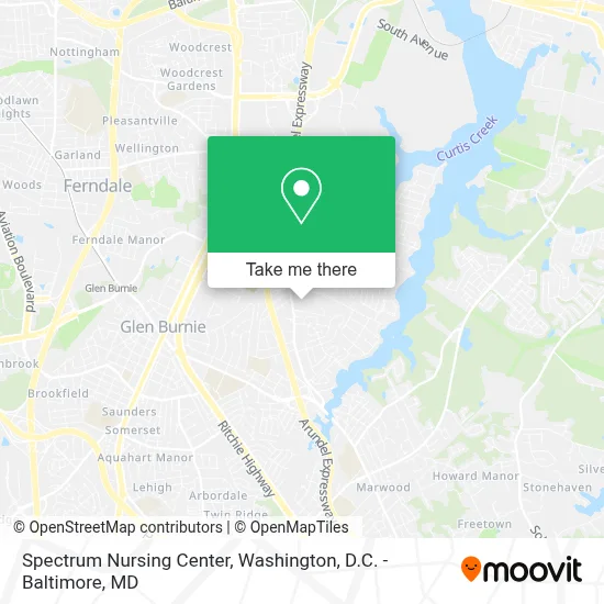 Spectrum Nursing Center map