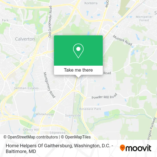 Home Helpers Of Gaithersburg map