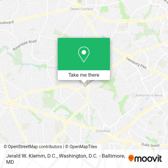 Jerald W. Klemm, D.C. map