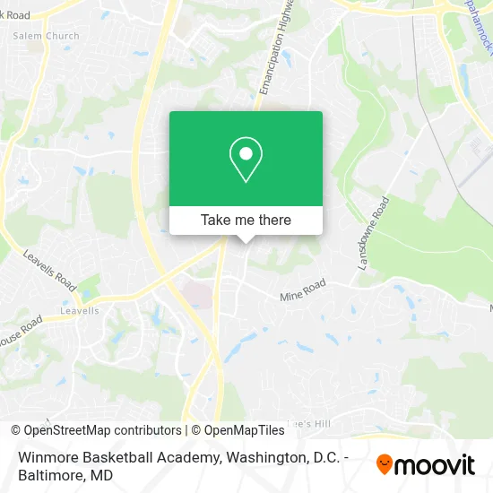 Winmore Basketball Academy map
