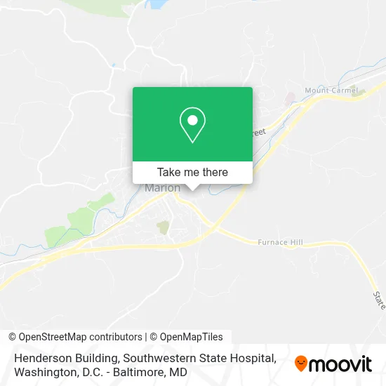 Henderson Building, Southwestern State Hospital map