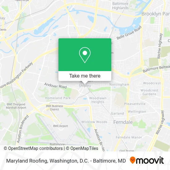 Maryland Roofing map
