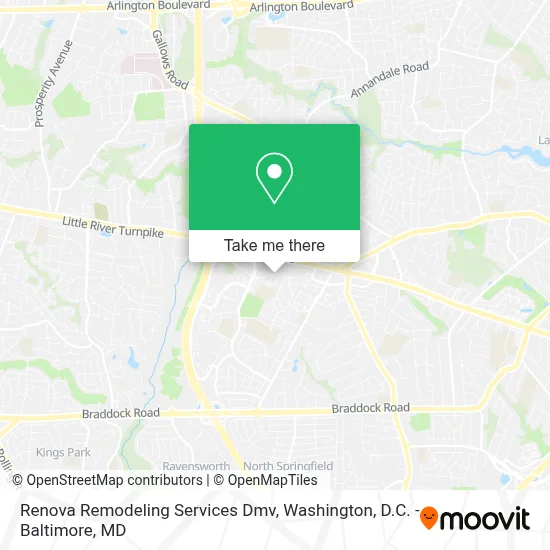 Renova Remodeling Services Dmv map