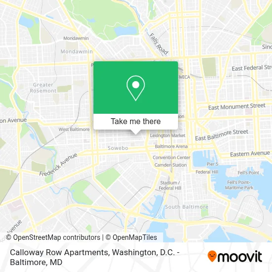 Calloway Row Apartments map