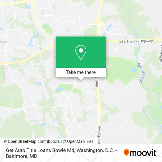 Get Auto Title Loans Bowie Md map