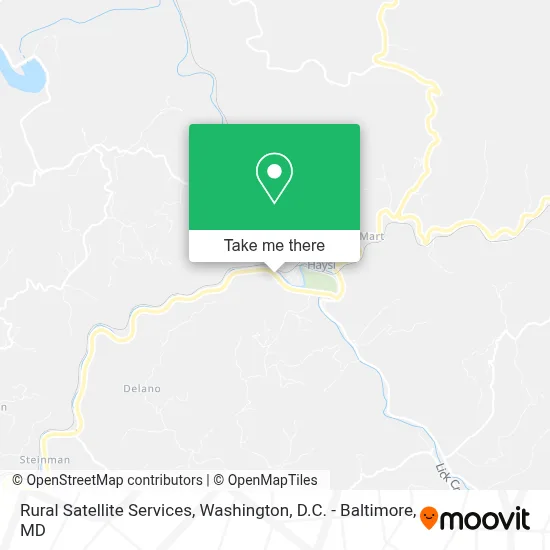 Rural Satellite Services map