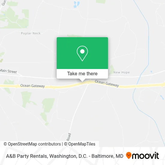 A&B Party Rentals map