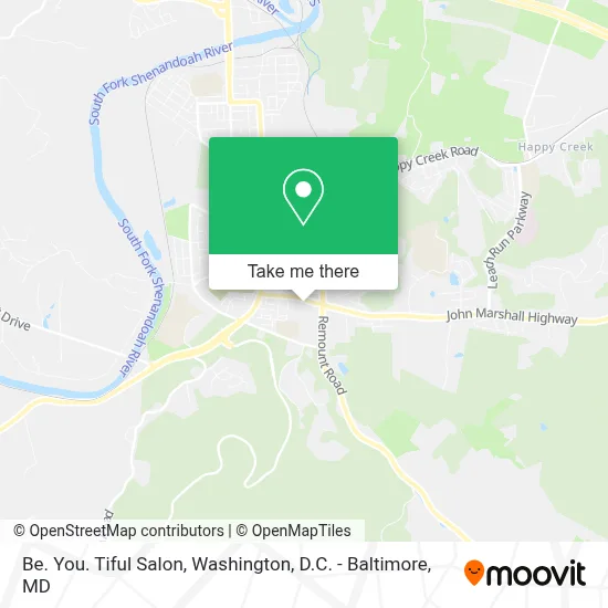 Be. You. Tiful Salon map