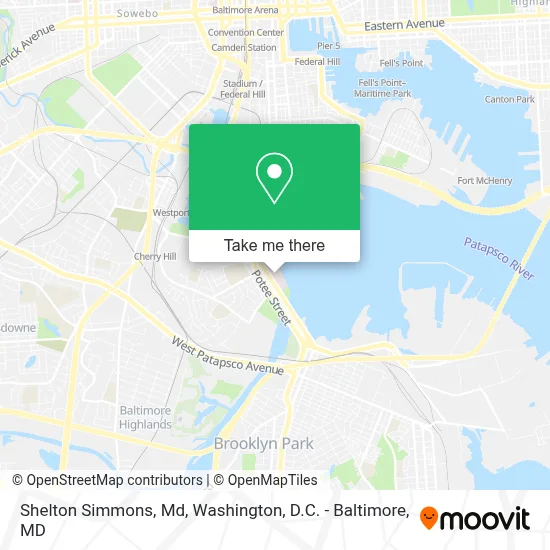 Shelton Simmons, Md map