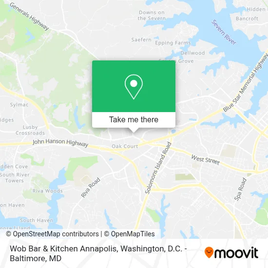 Wob Bar & Kitchen Annapolis map