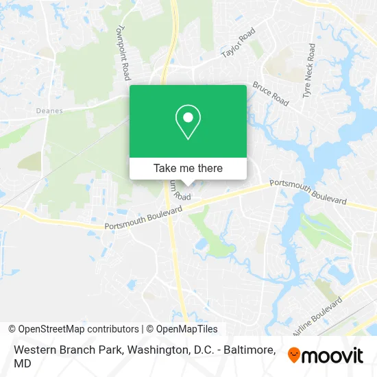 Western Branch Park map