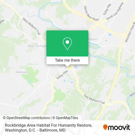 Rockbridge Area Habitat For Humanity Restore map