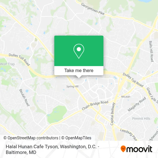 Halal Hunan Cafe Tyson map