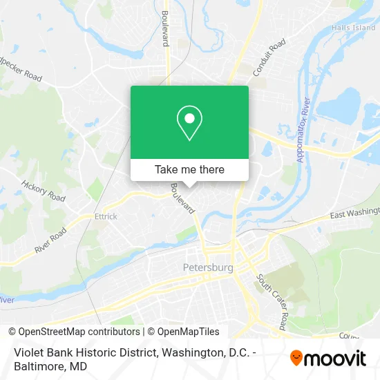 Violet Bank Historic District map