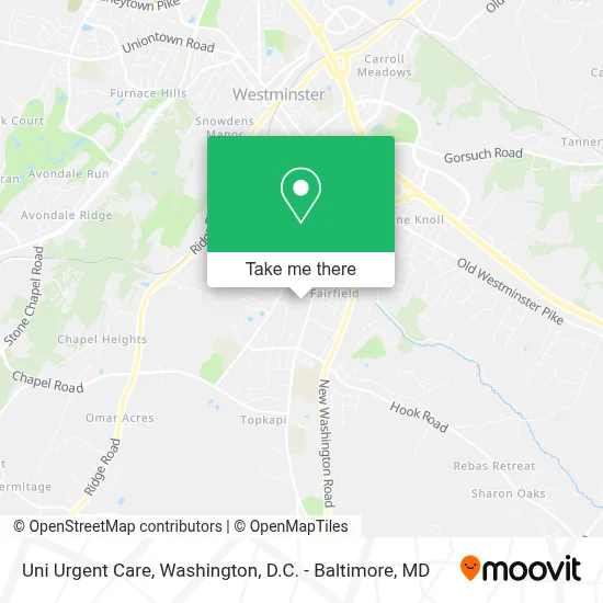 Uni Urgent Care map
