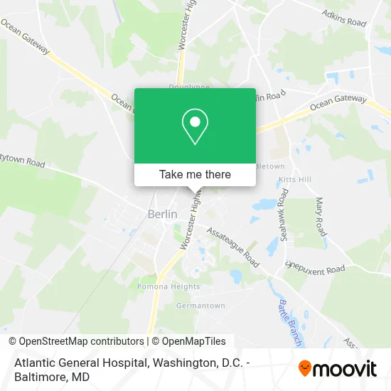 Atlantic General Hospital map
