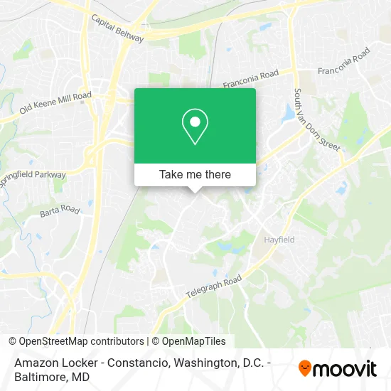 Amazon Locker - Constancio map