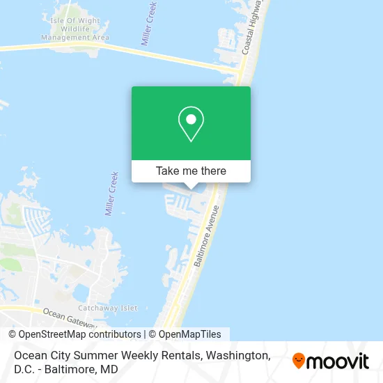 Ocean City Summer Weekly Rentals map