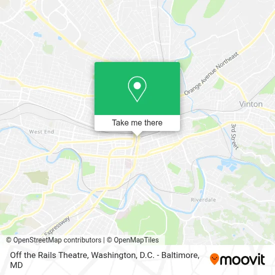 Off the Rails Theatre map