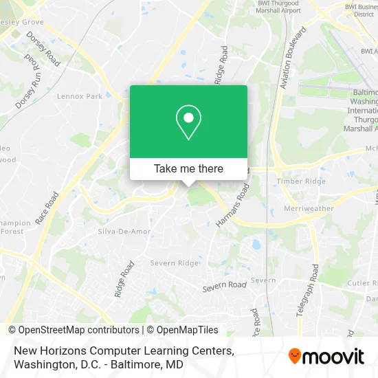 New Horizons Computer Learning Centers map