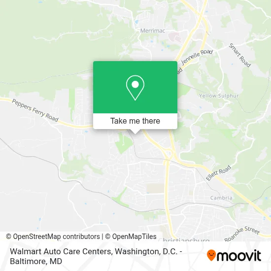 Walmart Auto Care Centers map