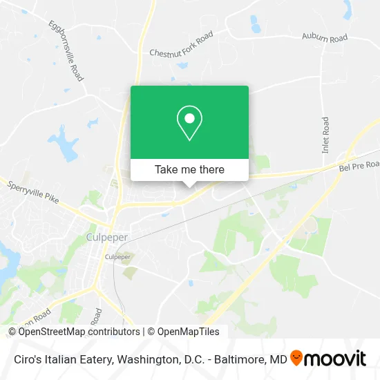 Ciro's Italian Eatery map