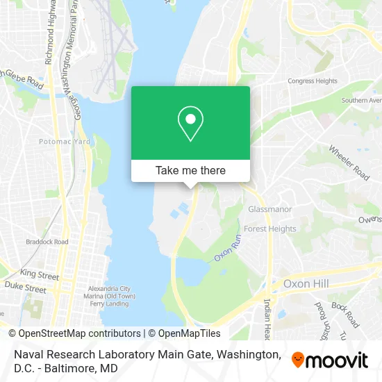 Naval Research Laboratory Main Gate map