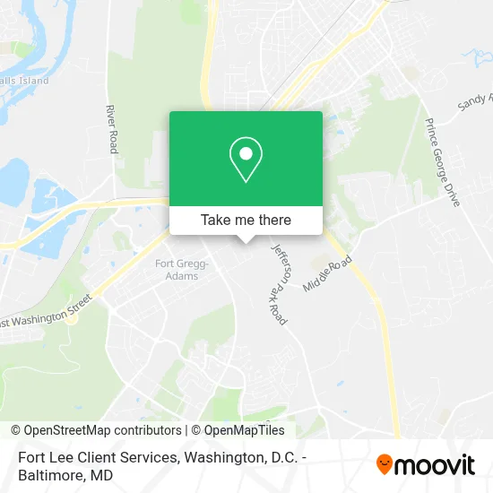 Fort Lee Client Services map