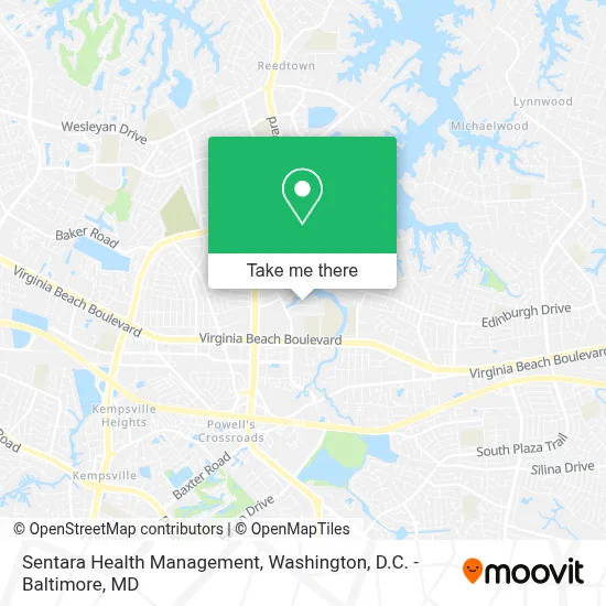 Sentara Health Management map