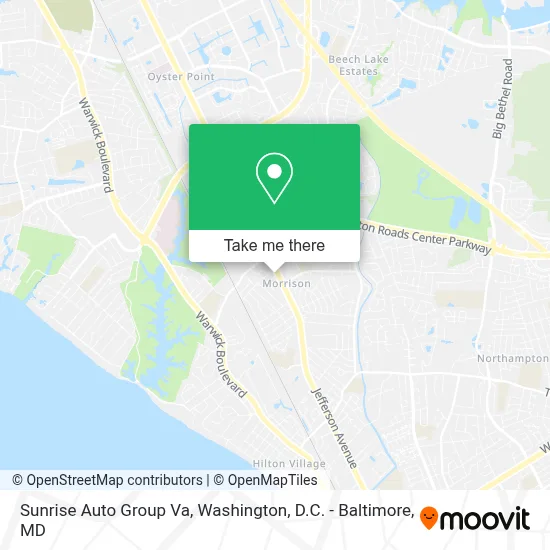 Sunrise Auto Group Va map
