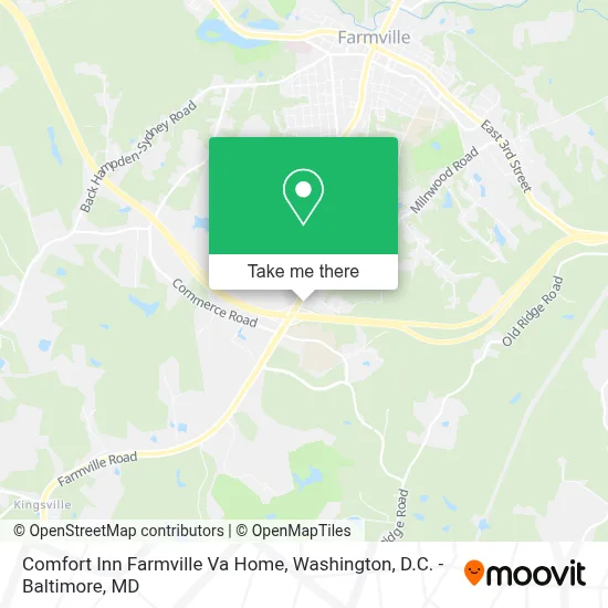 Comfort Inn Farmville Va Home map