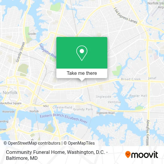 Community Funeral Home map