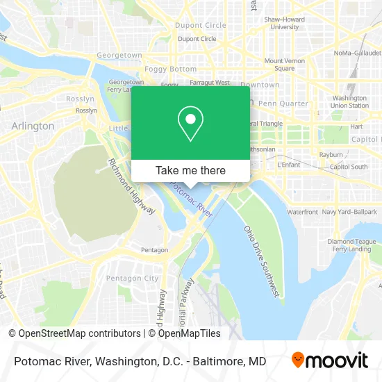 Potomac River map