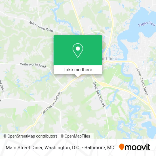 Main Street Diner map