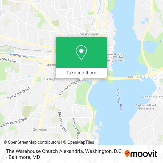 The Warehouse Church Alexandria map