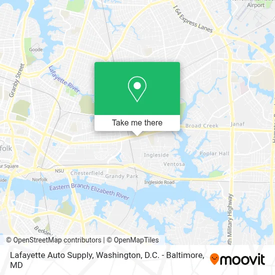 Lafayette Auto Supply map