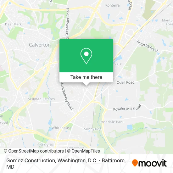 Gomez Construction map
