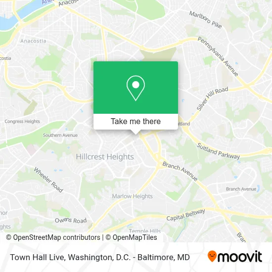 Town Hall Live map