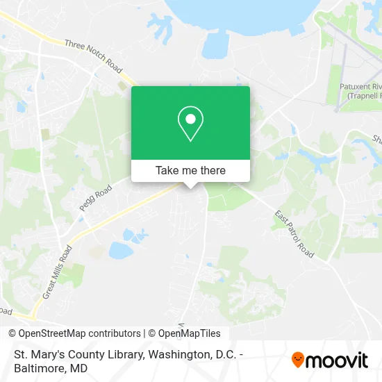 St. Mary's County Library map