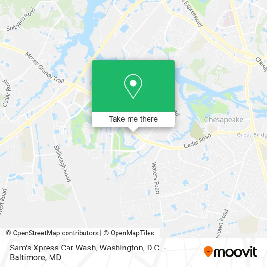 Sam's Xpress Car Wash map