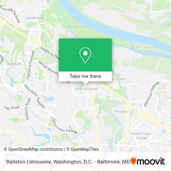 Ballston Limousine map