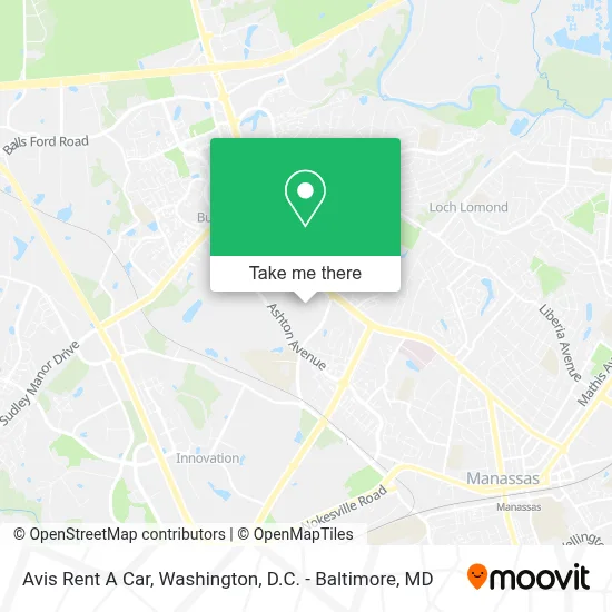 Avis Rent A Car map