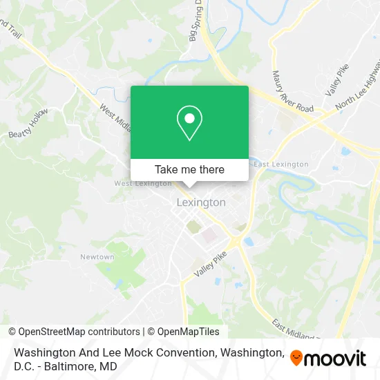 Washington And Lee Mock Convention map