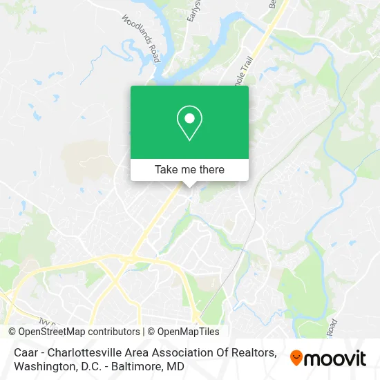 Caar - Charlottesville Area Association Of Realtors map