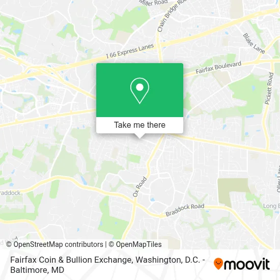 Fairfax Coin & Bullion Exchange map