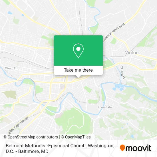 Belmont Methodist-Episcopal Church map