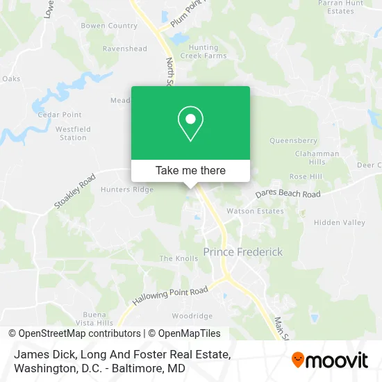James Dick, Long And Foster Real Estate map