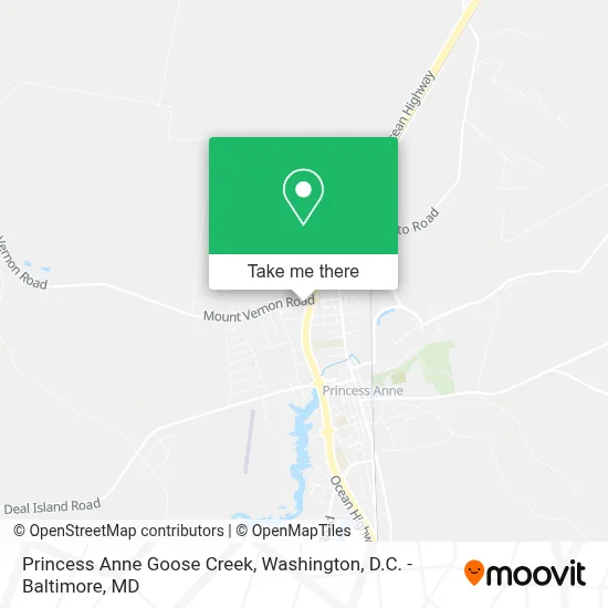Princess Anne Goose Creek map
