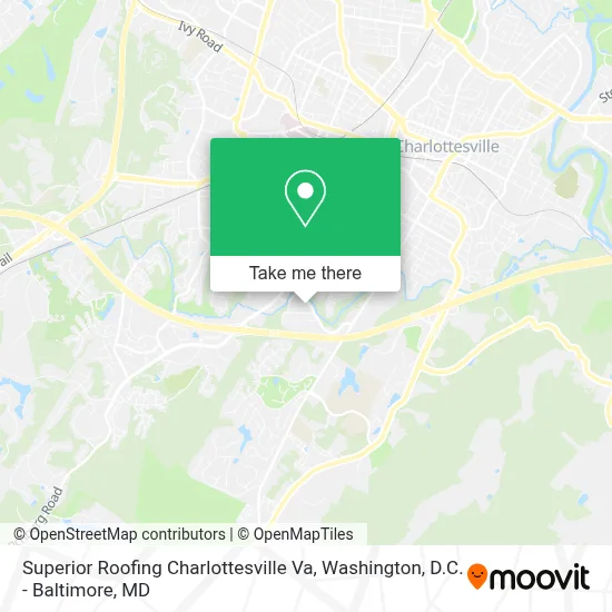 Superior Roofing Charlottesville Va map
